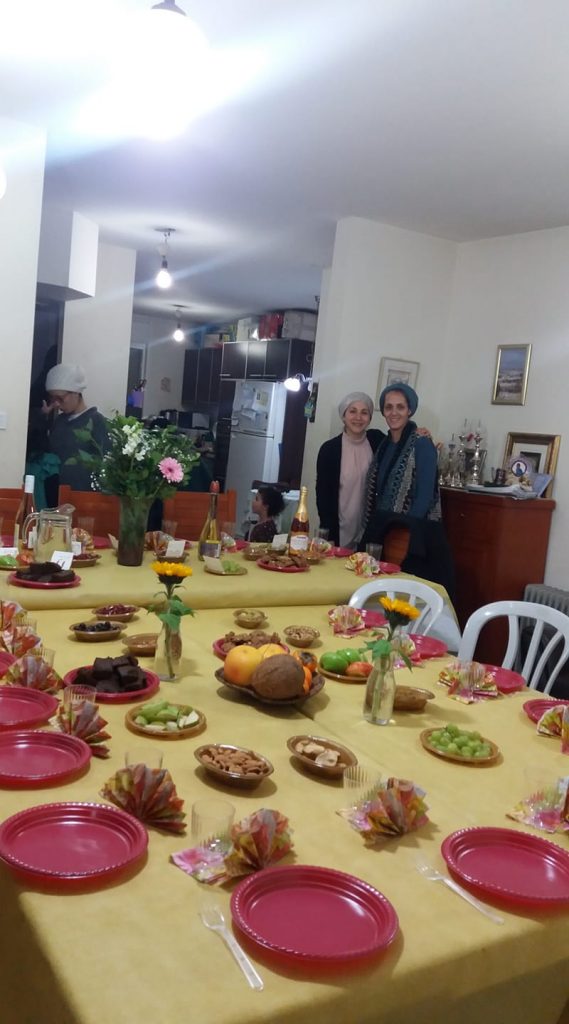 Rebbitzen Batya Miller at the Tu Bishvat Seder Table